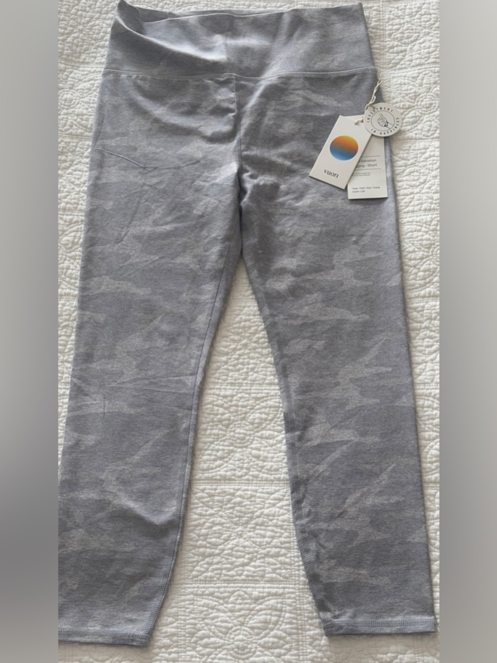 VUORI Clean Elevation New With Tags Women’s Leggings Pale Heather  L - Picture 5 of 7
